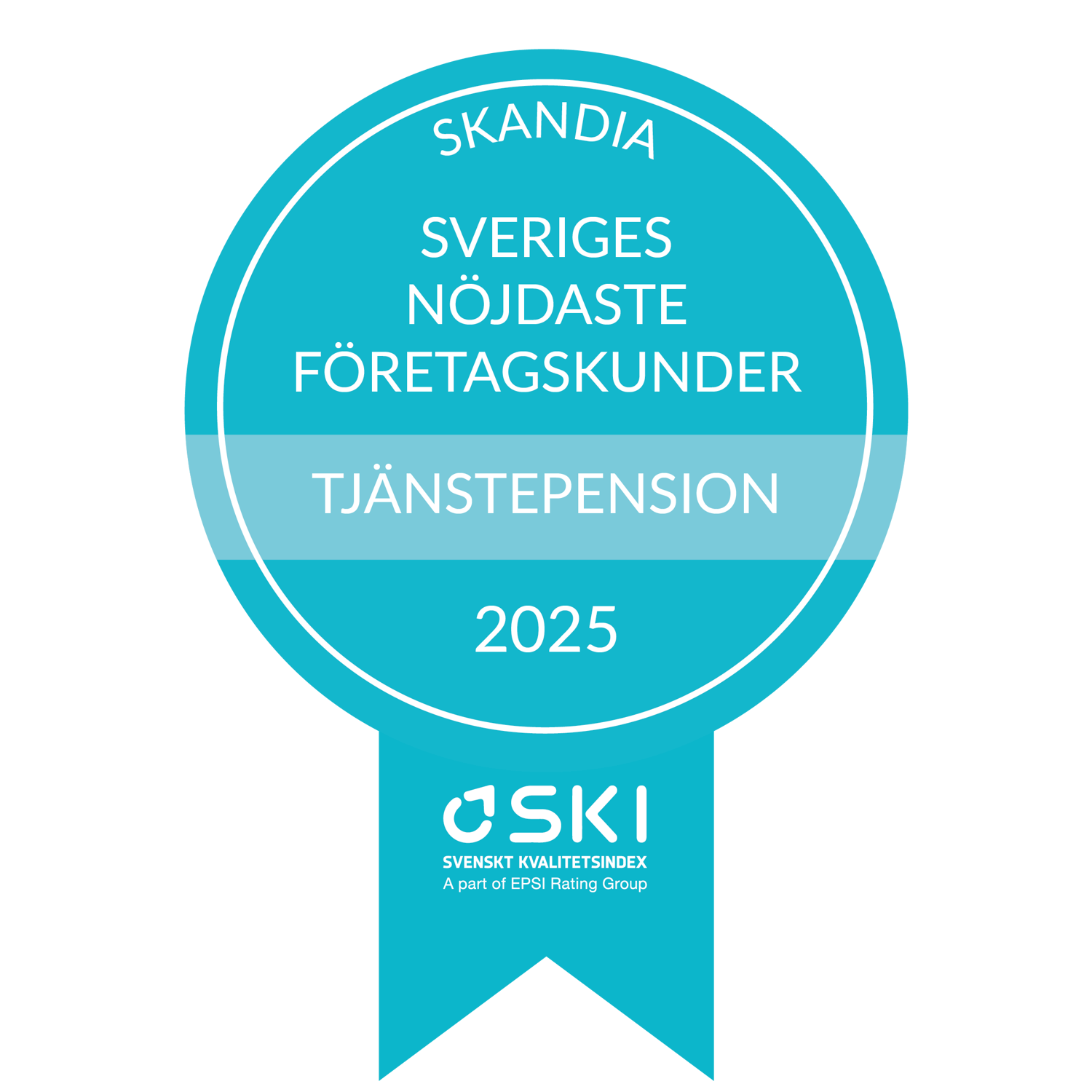 Utmärkelse Sveriges nöjdaste företagskunder tjänstepension 2025