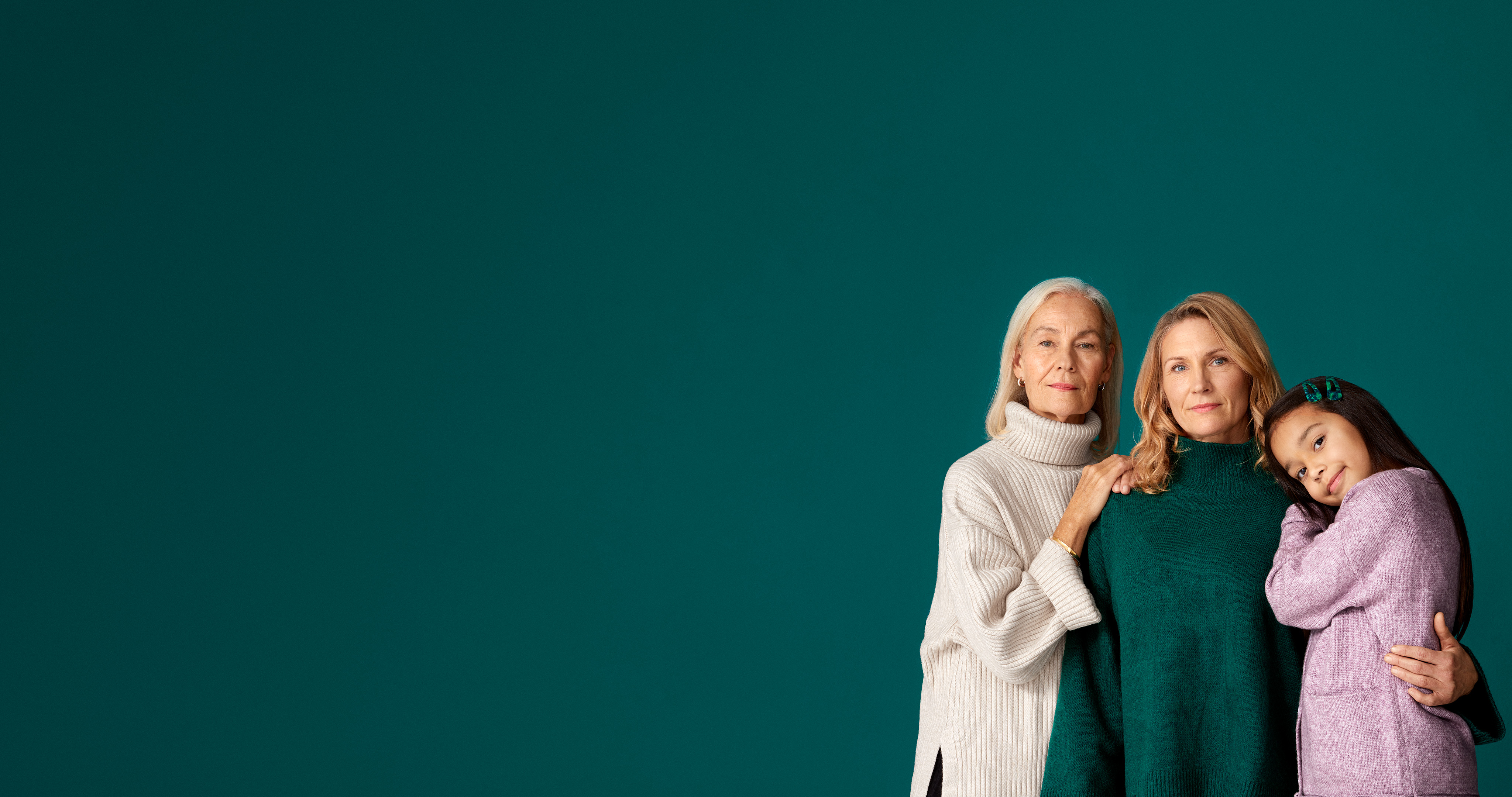 Trygghet Tre generationer av kvinnor